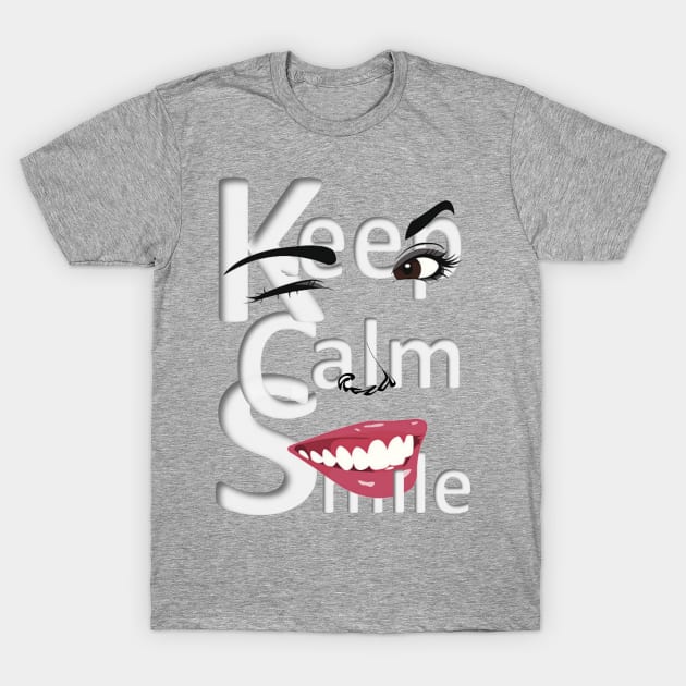 keep calm & smile T-Shirt by joinphp